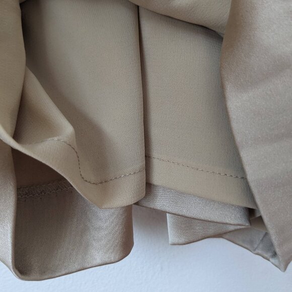 Vintage Cream Dress Sheer Sleeves Midi length Size 10 - Picture 6 of 6